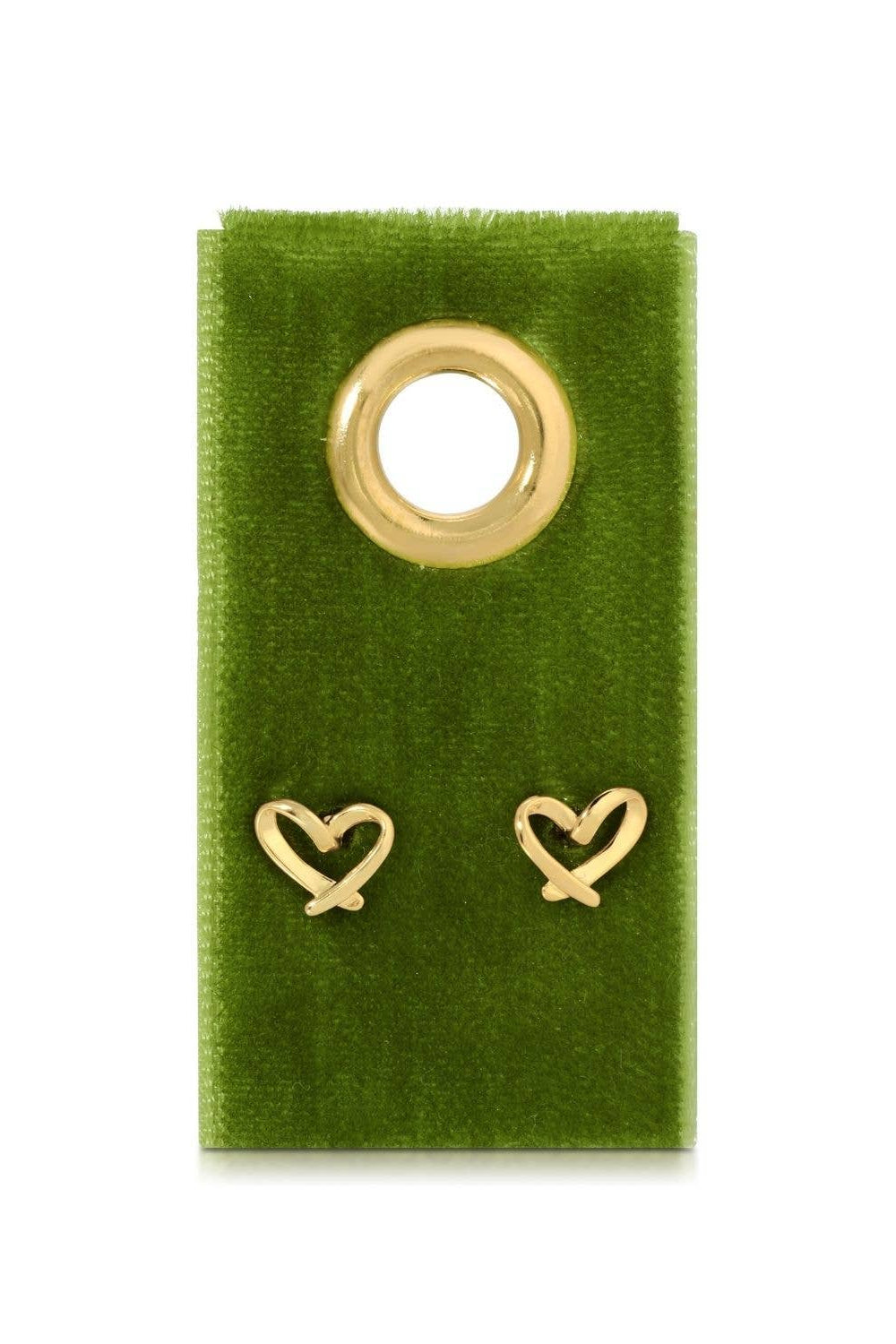 Free Form Heart Stud Earrings