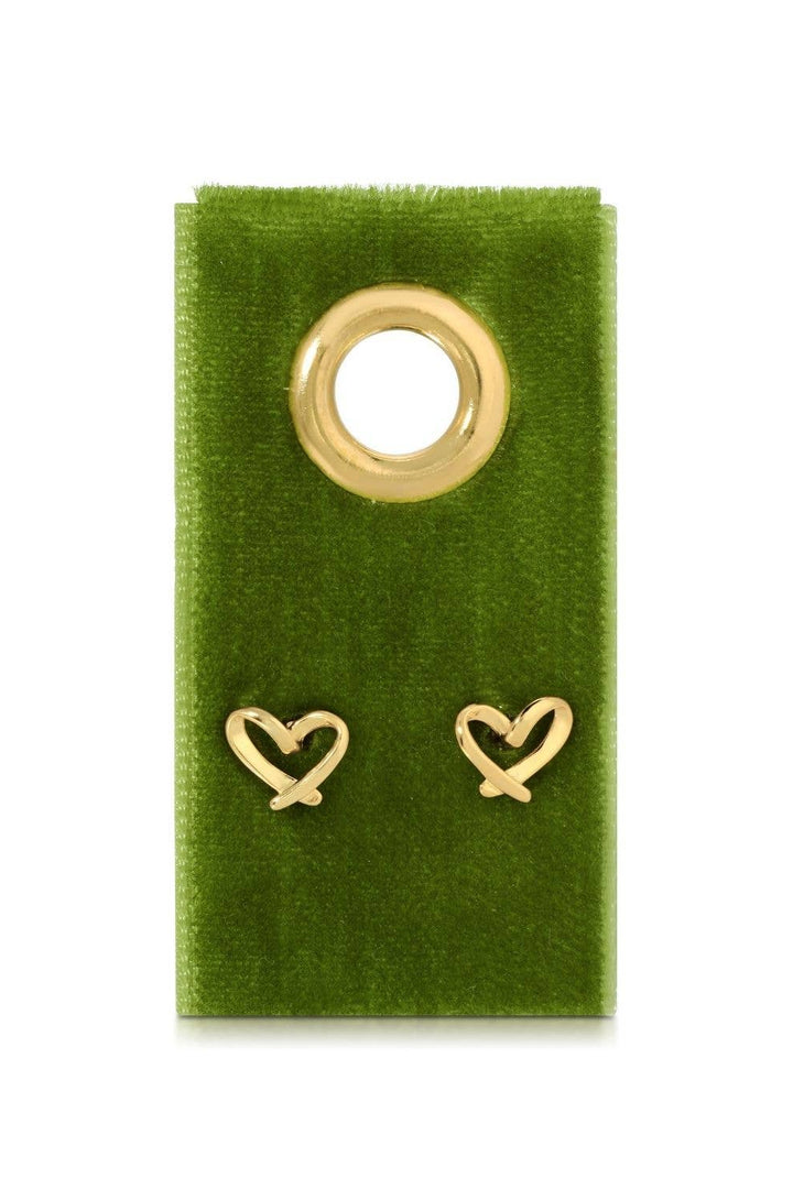 Free Form Heart Stud Earrings