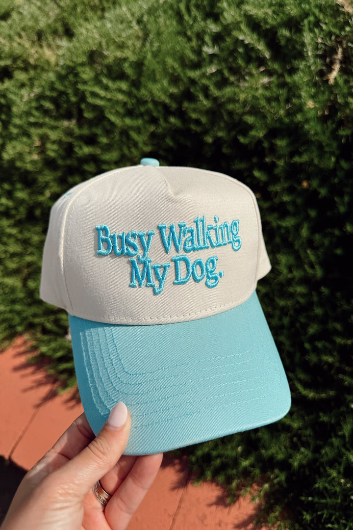 Busy Walking My Dog Trucker Hat