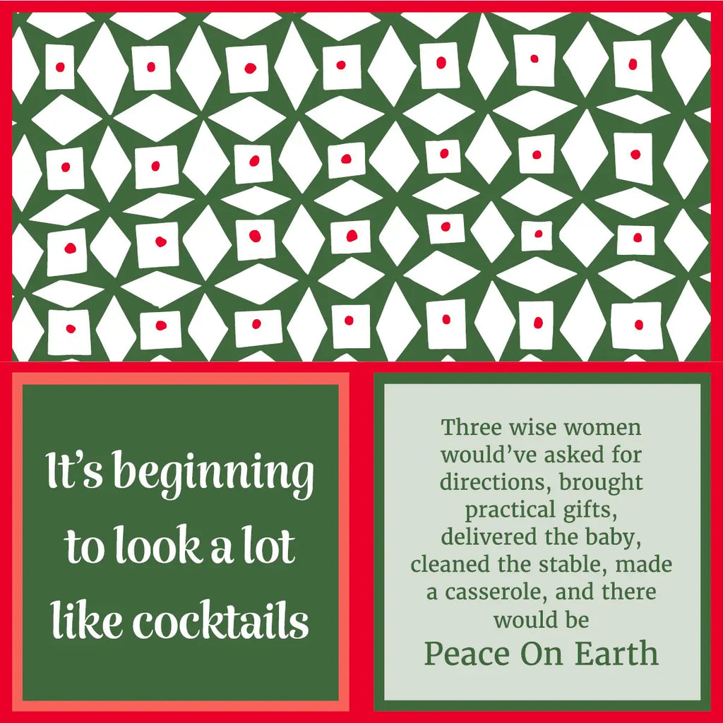 Beginning to Look a Lot Like Cocktails Double-Sided Holiday Napkins