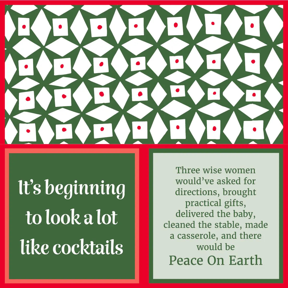 Beginning to Look a Lot Like Cocktails Double-Sided Holiday Napkins