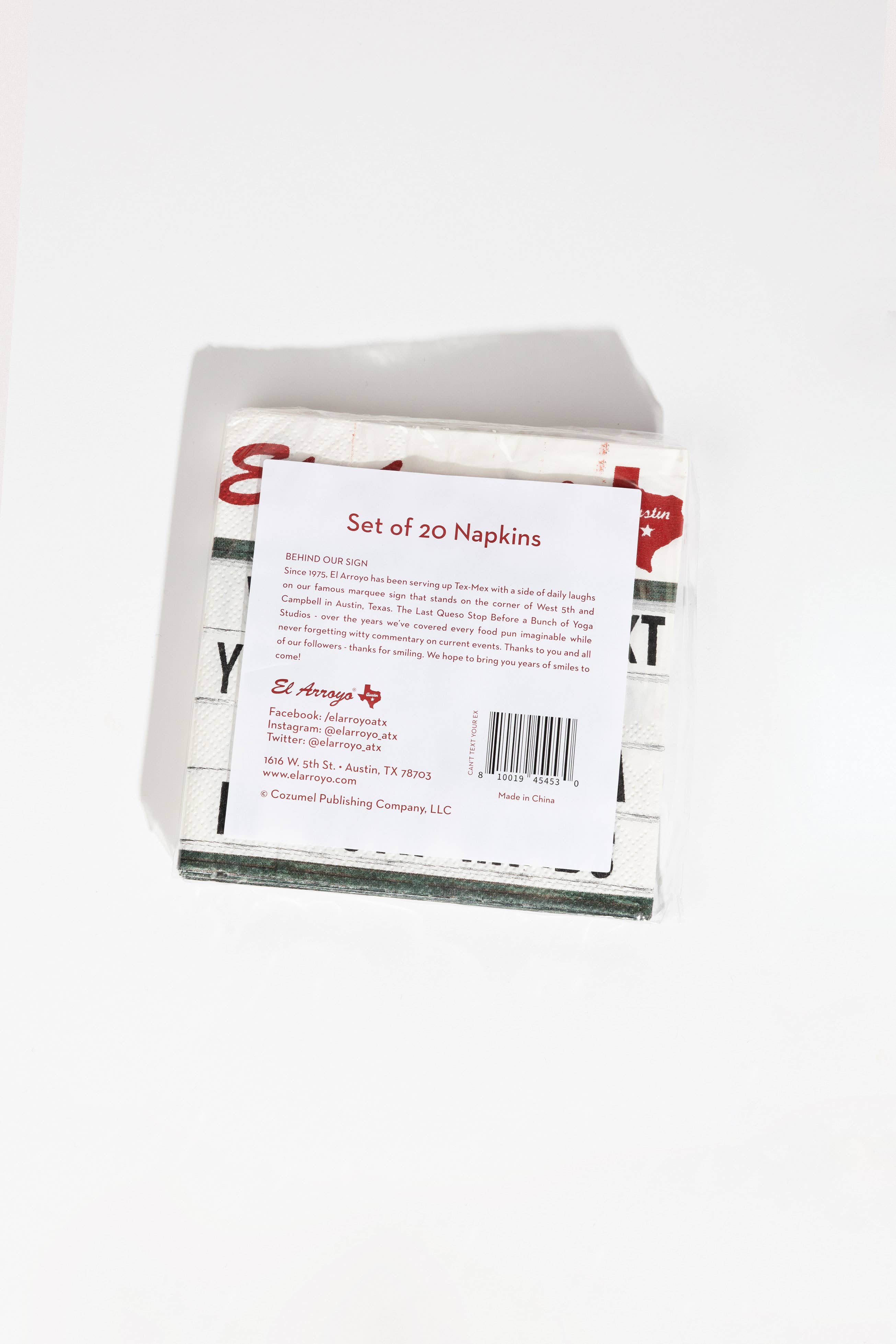 Can't Text Your Ex Cocktail Napkins