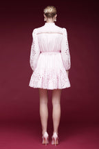 Ballet Pink Broderie Anglaise Shirtdress