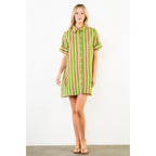 Palm Beach Stripe Shirt Dress
