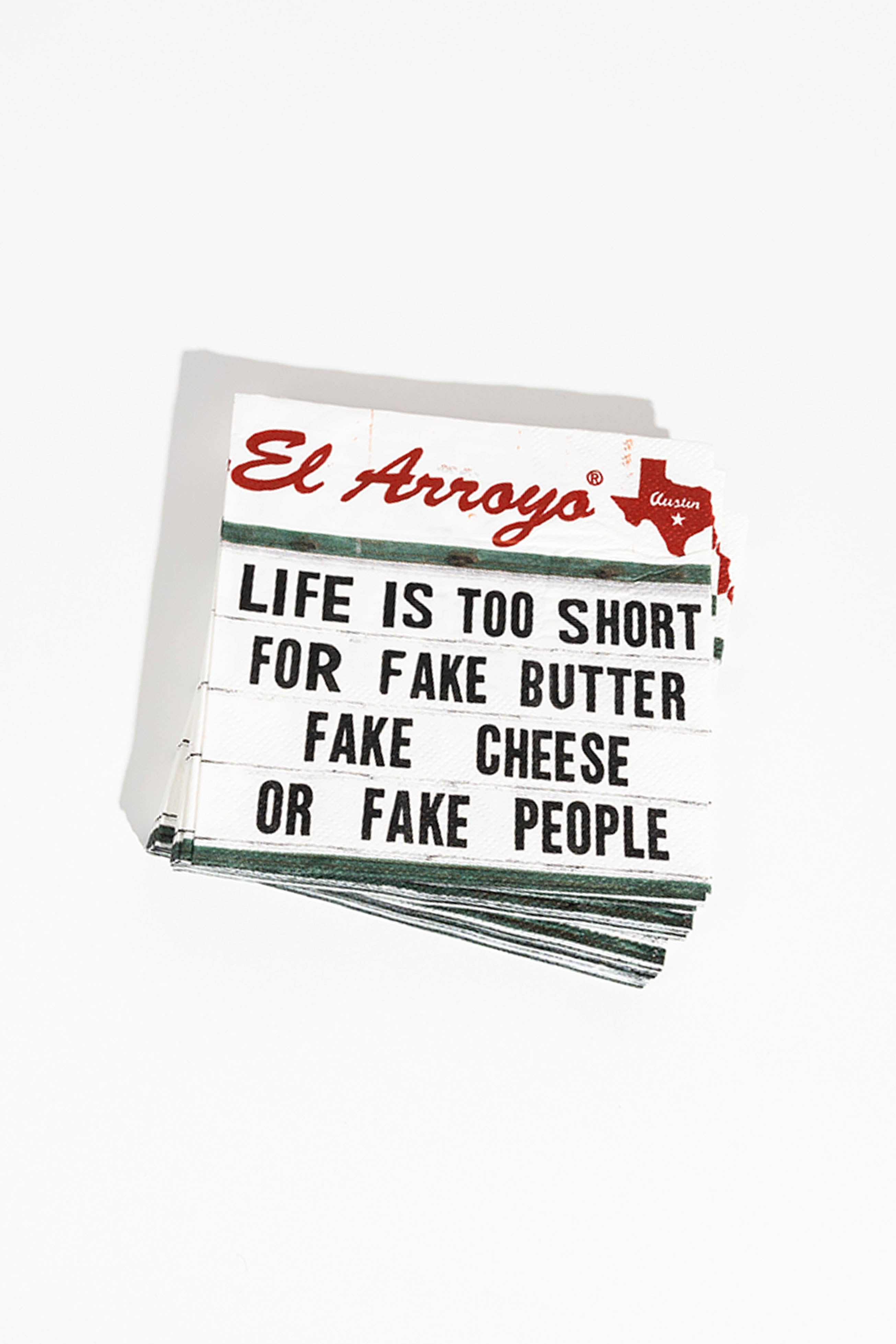 Cocktail Napkins (Pack of 20) - Fake Cheese