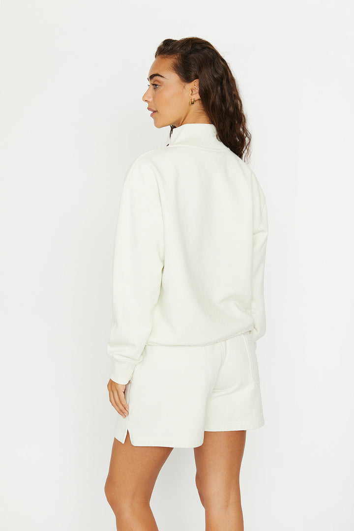 CREAM YOGA: Andrey half snap terry pullover