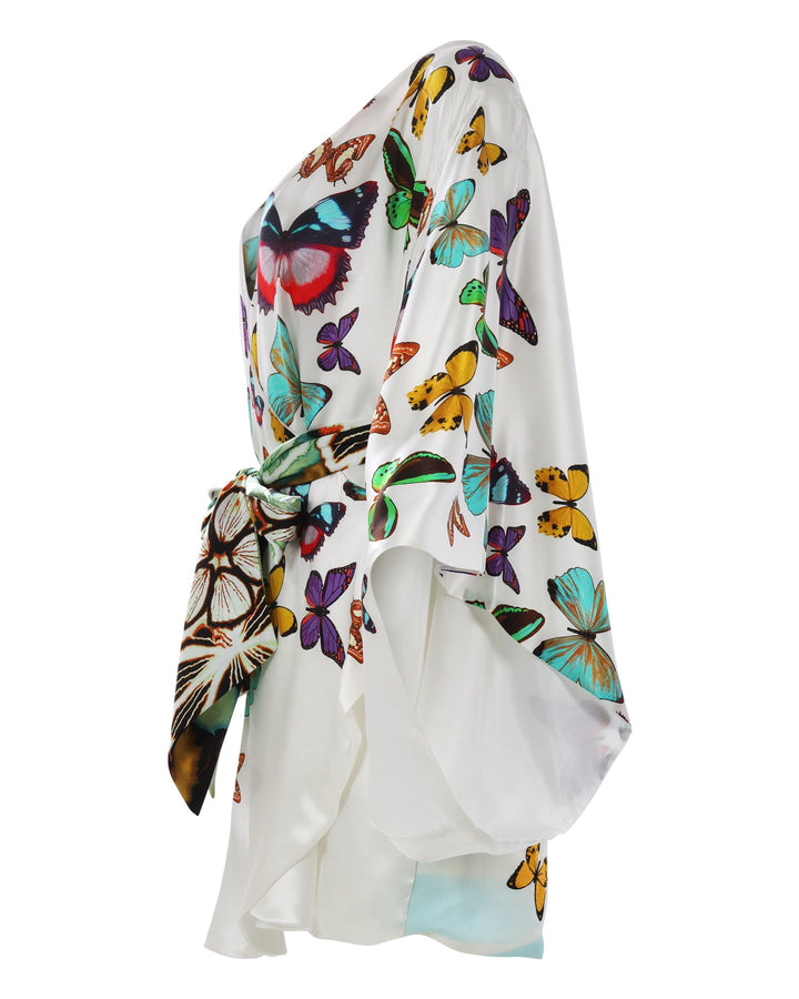 MEGHAN FABULOUS: Butterfly Kimono White