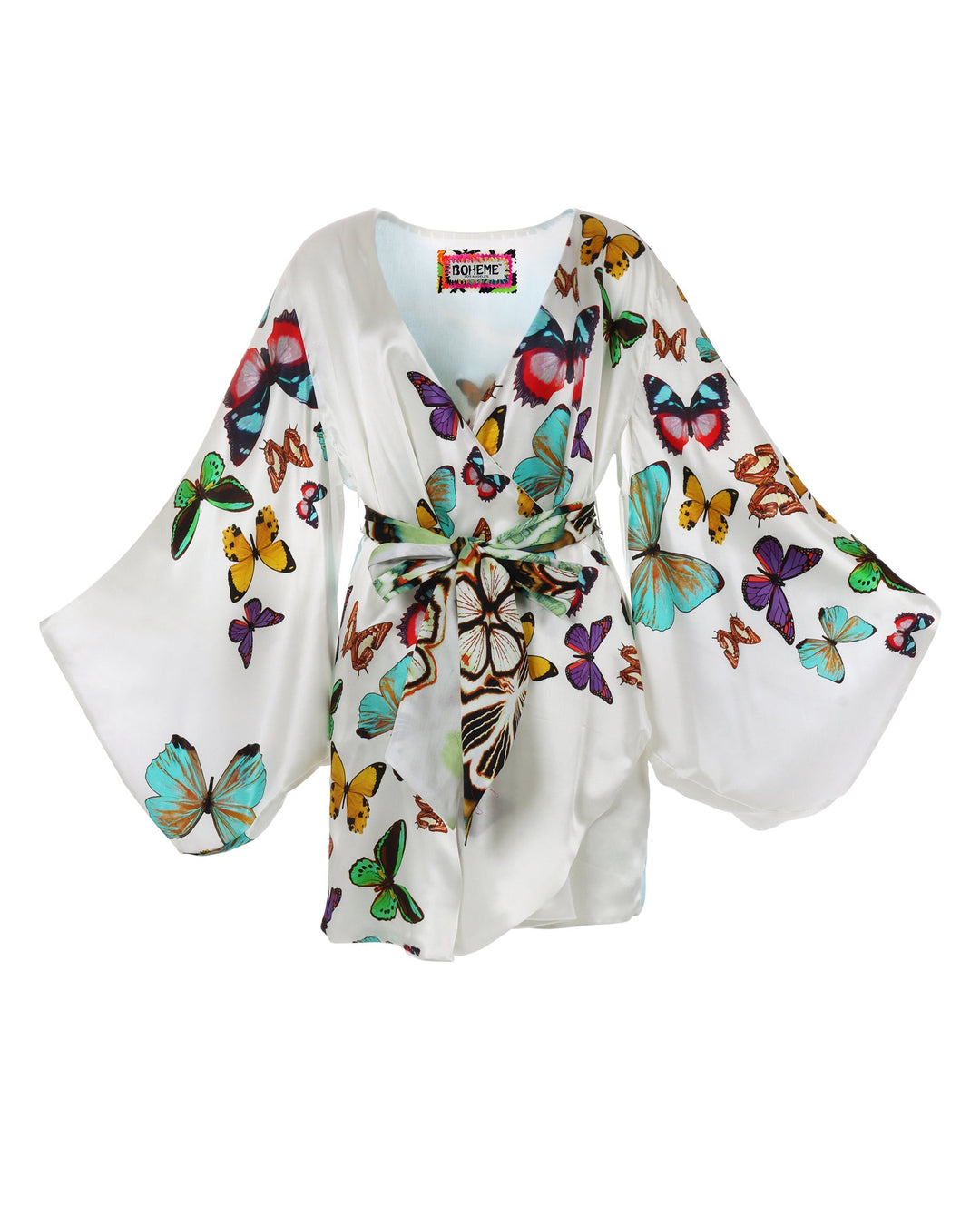 MEGHAN FABULOUS: Butterfly Kimono White