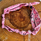 Knotted Bandana Scarf Necklace - Pink