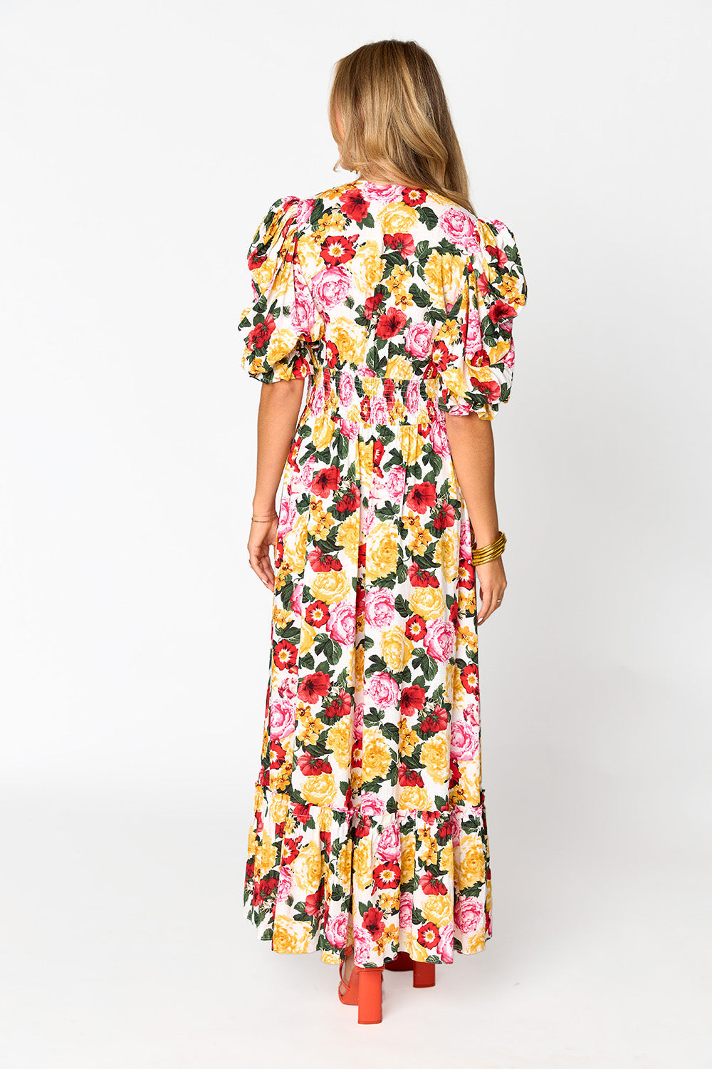 Miranda Puff Sleeve Maxi Dress in Vanity