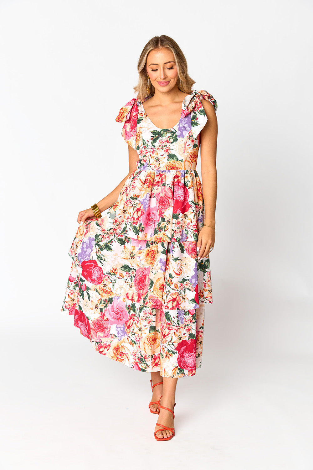 Drew Tiered Midi Dress - Love Story