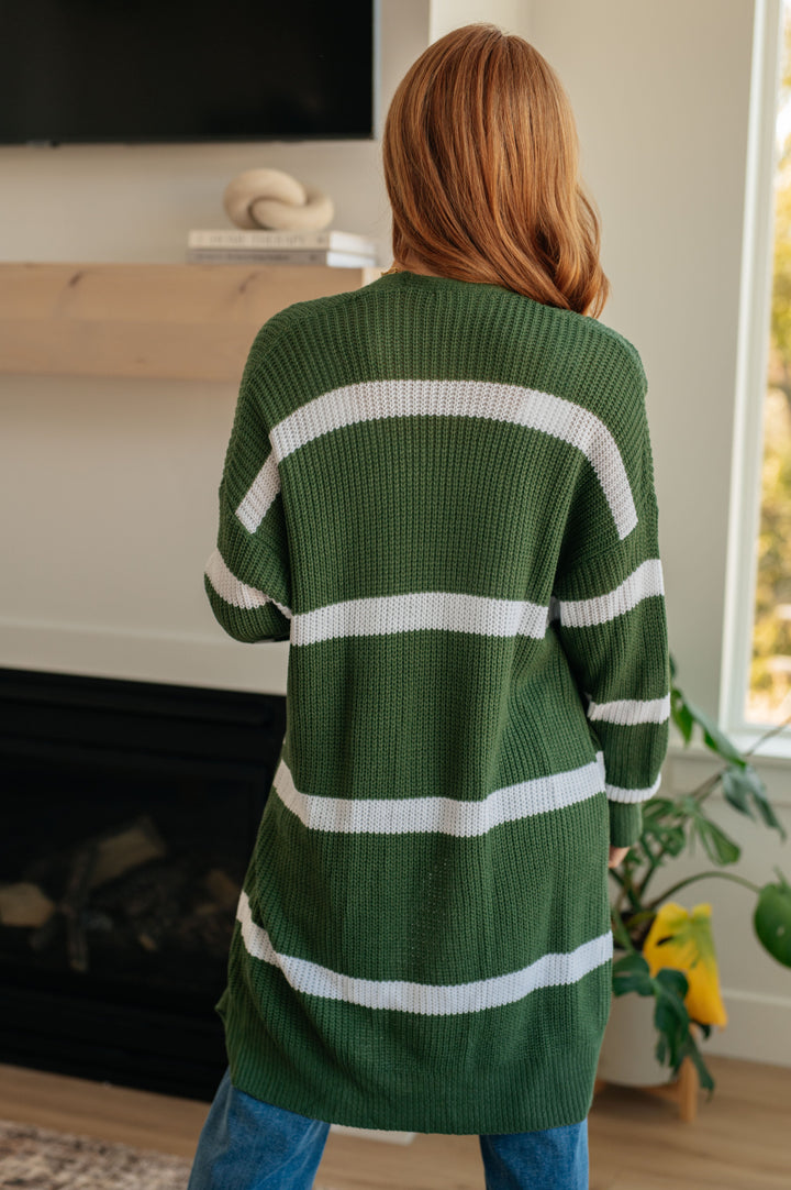 Woodland Striped Oversized Cardigan