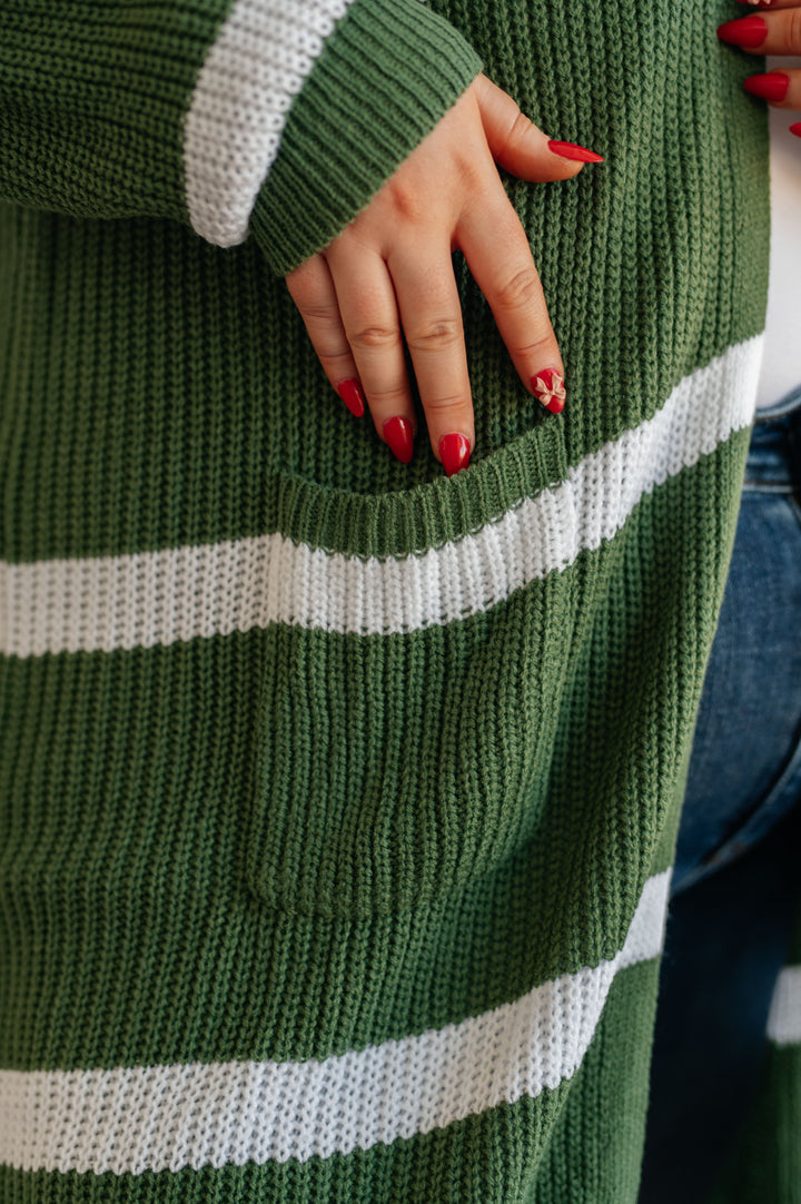 Woodland Striped Oversized Cardigan