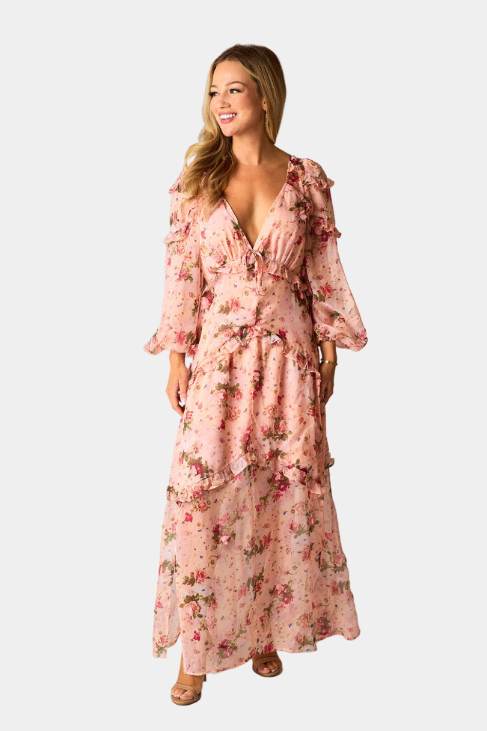 Pia Long Sleeve Maxi Dress in Spellbound