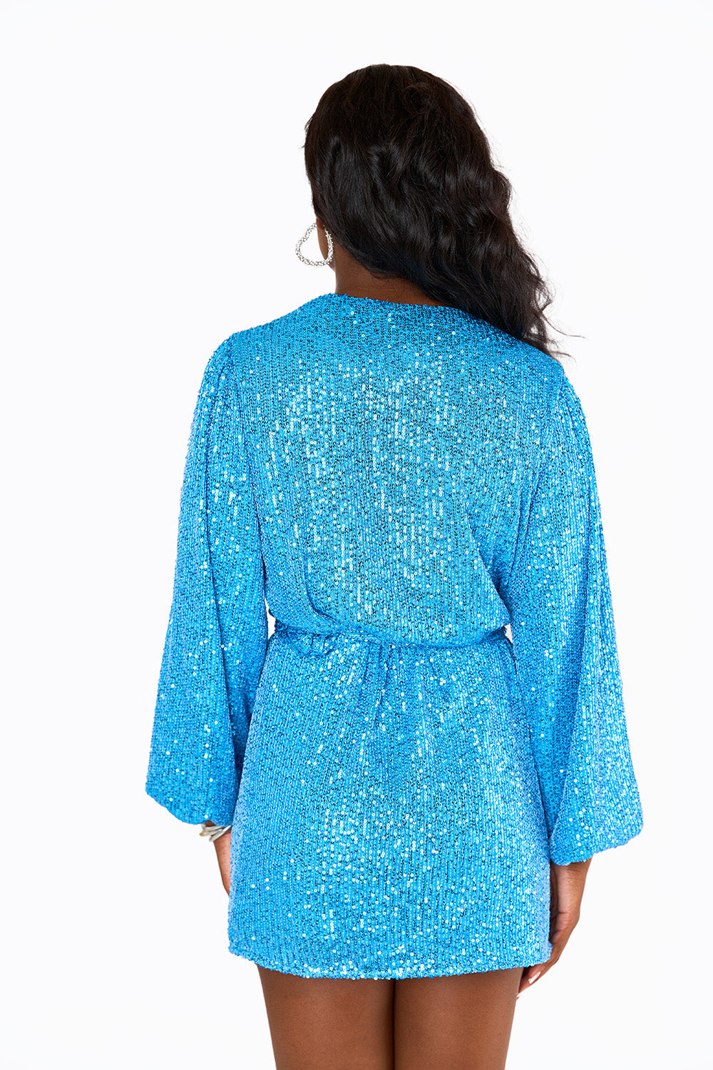 Adeline Sequin Wrap Dress