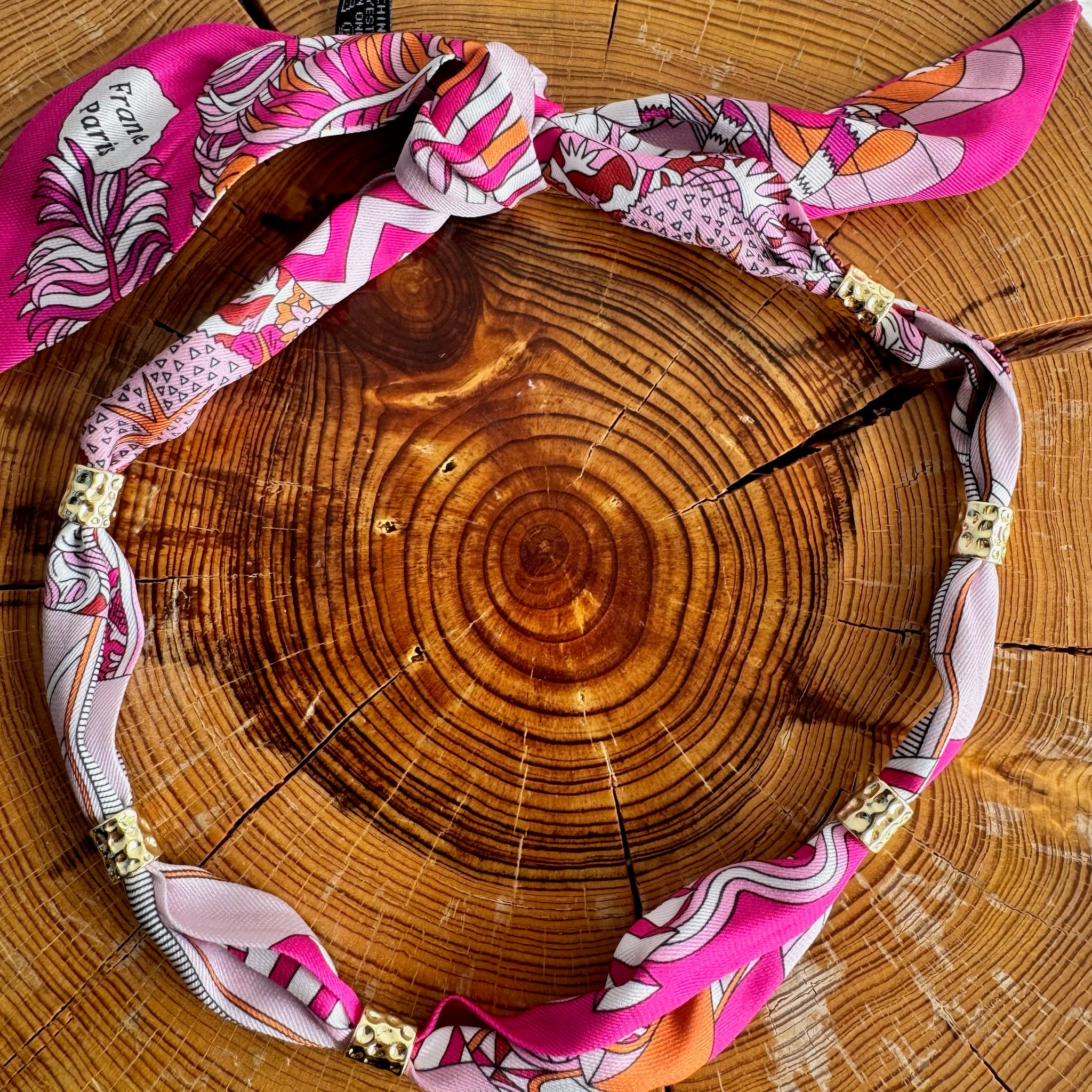 Knotted Bandana Scarf Necklace - Pretty in Paris