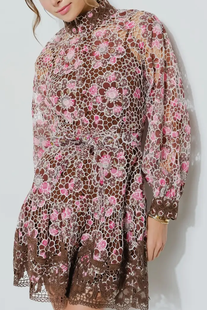 The Bloom & Lace Mini Dress