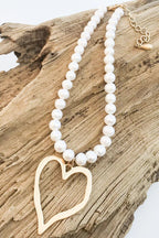 Jumbo Heat On Potato Pearls - White/Gold