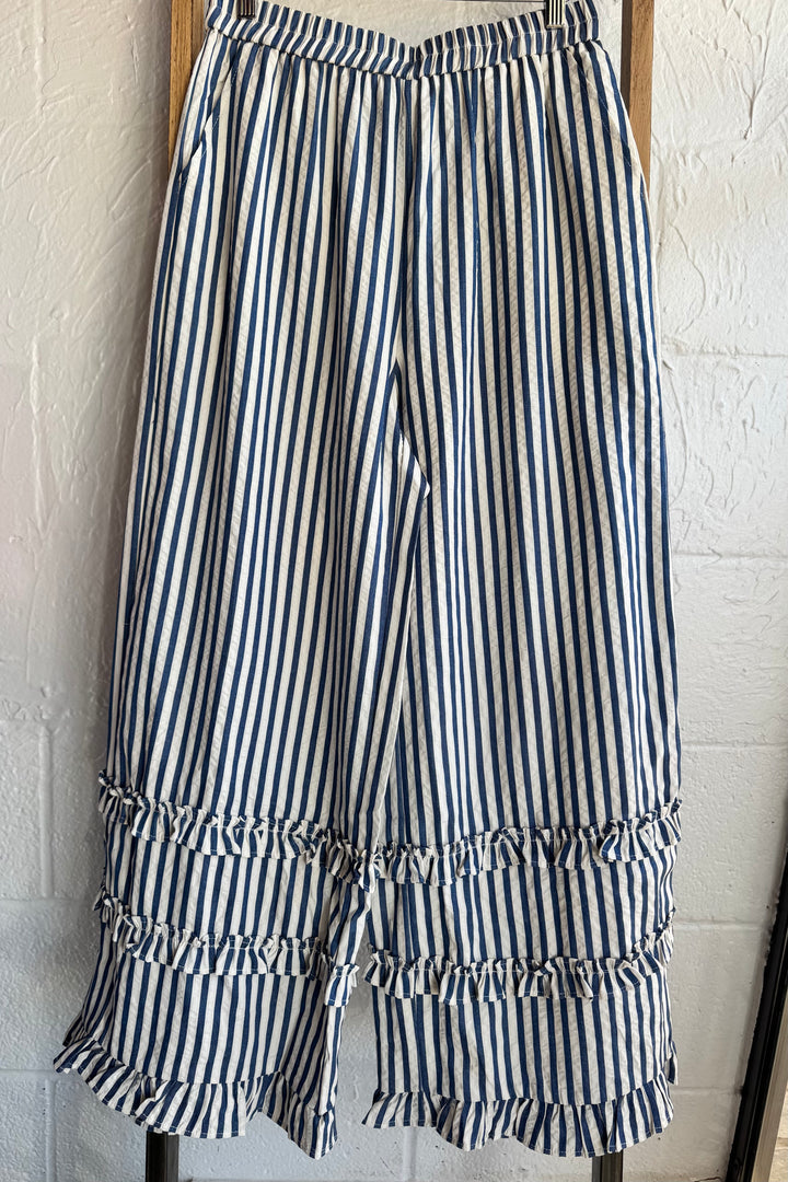 Seabreeze Stripe Ruffle Pant