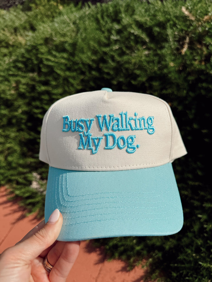 Busy Walking My Dog Trucker Hat