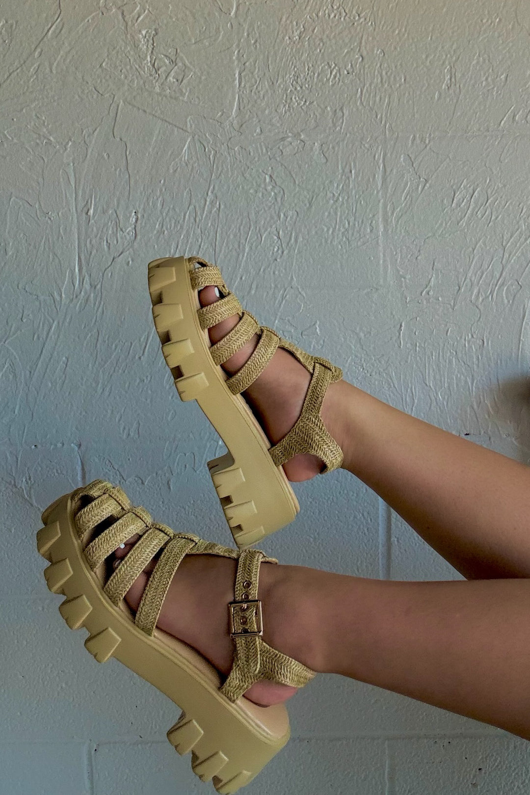 The Breakers Chunky Raffia Sandal