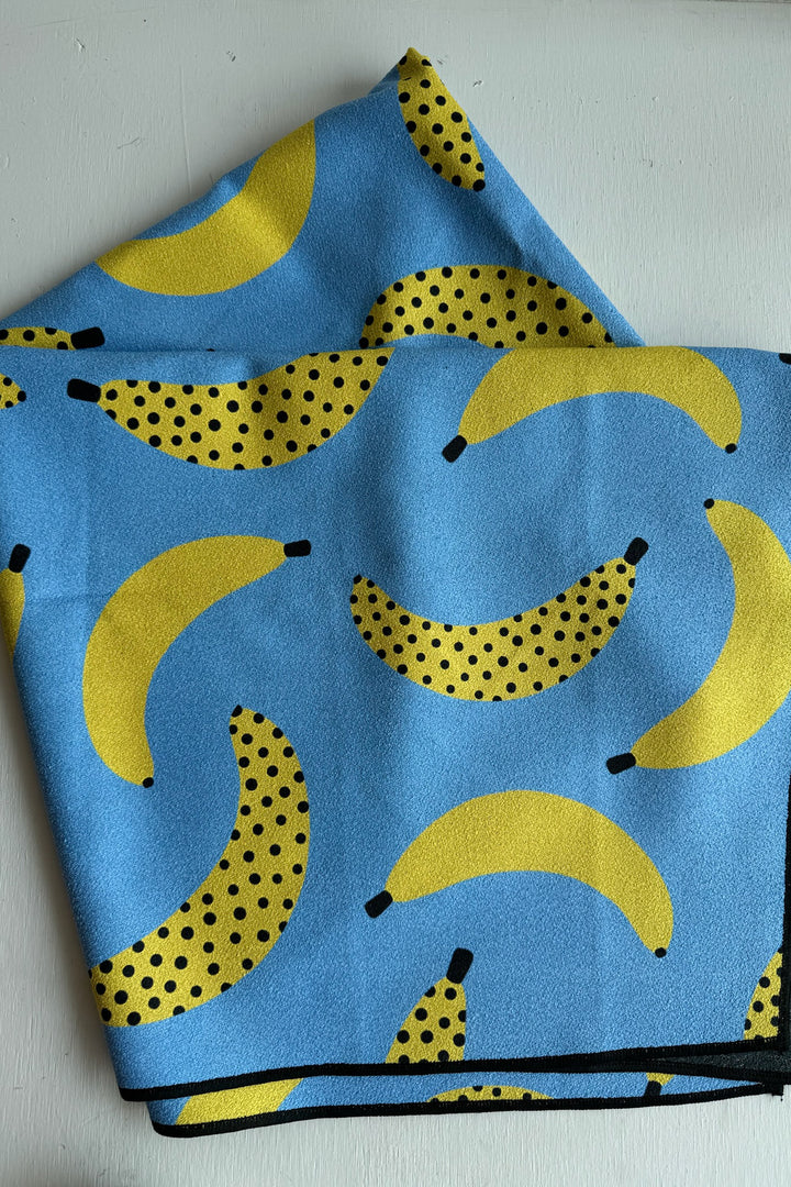 Geometry: Blue Bananas Beach Towel