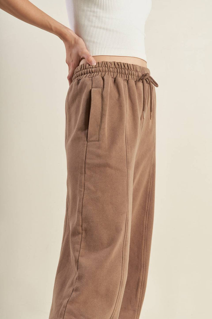 DELIGHTFUL DRAPE FRENCH TERRY JOGGER PANTS