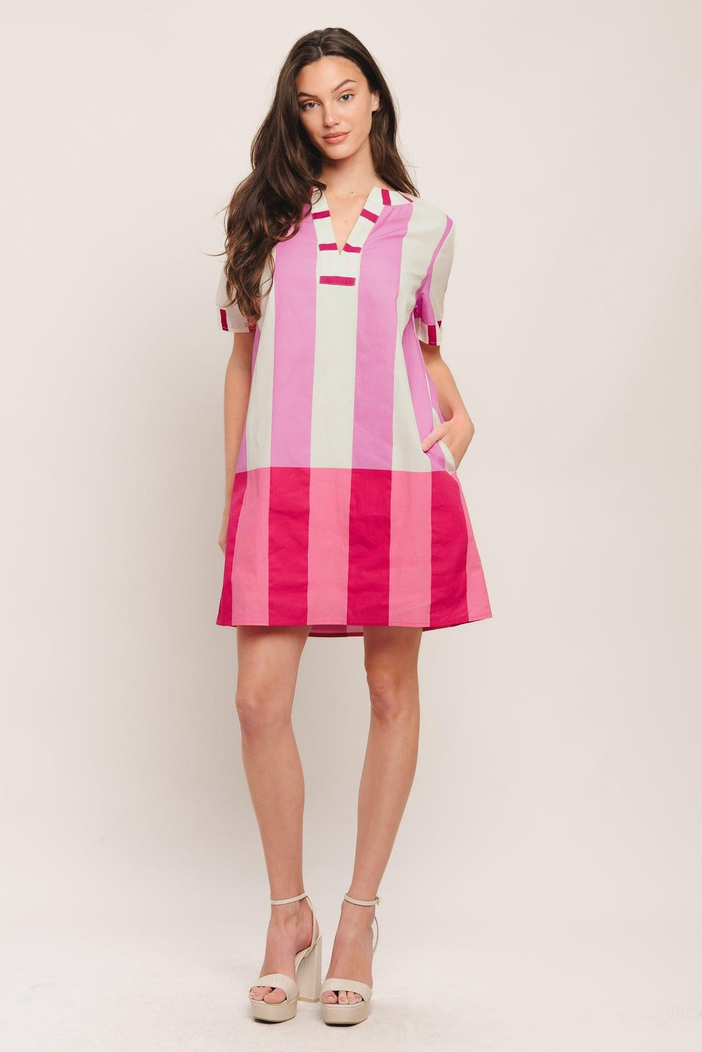 Fresh Pink Mini Dress