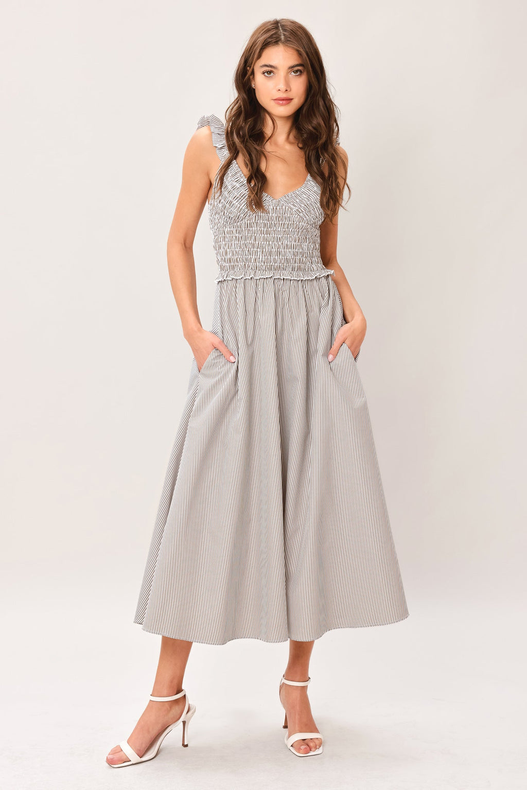 Sweet Stripe Midi Dress