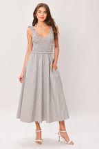 Sweet Stripe Midi Dress