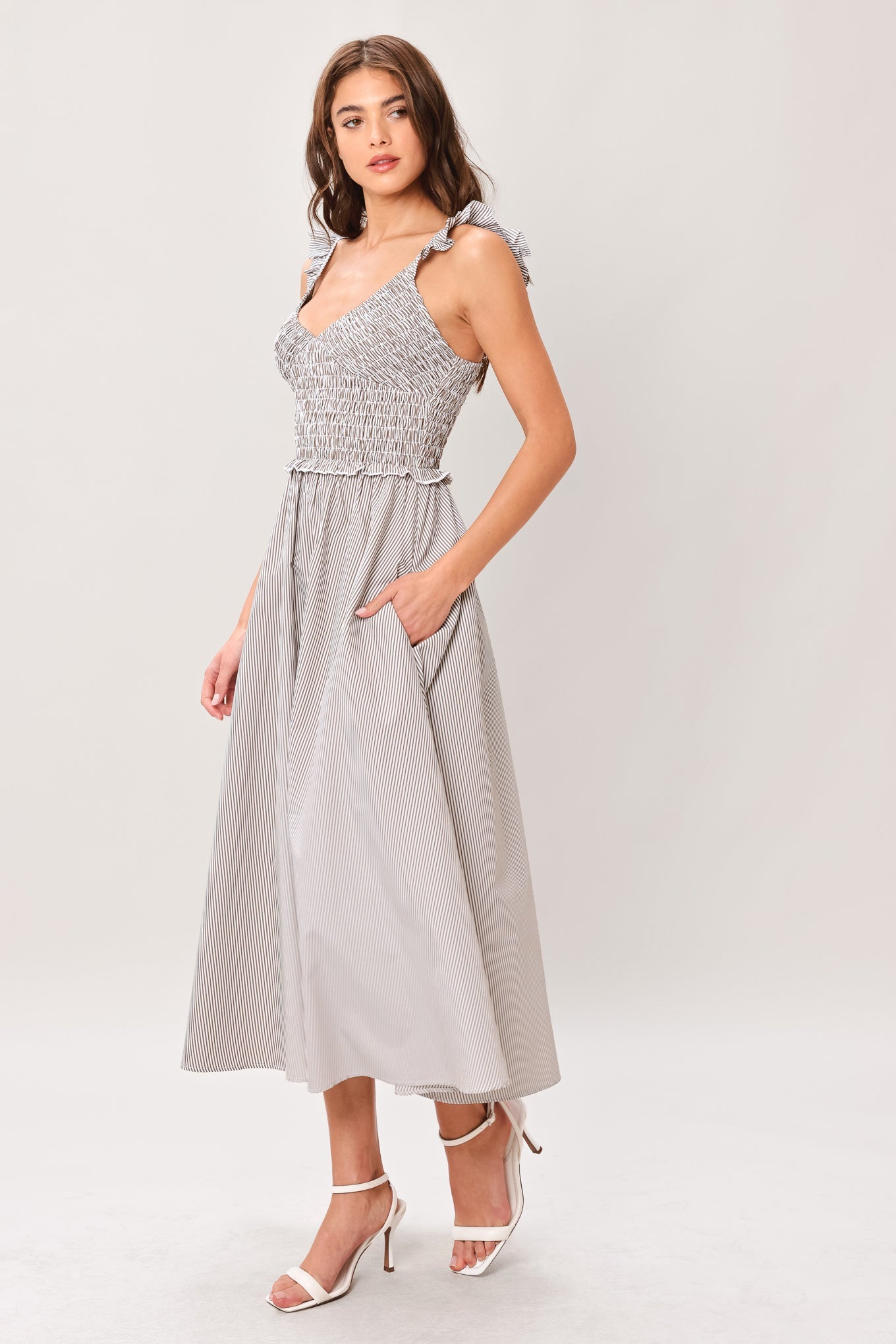 Sweet Stripe Midi Dress