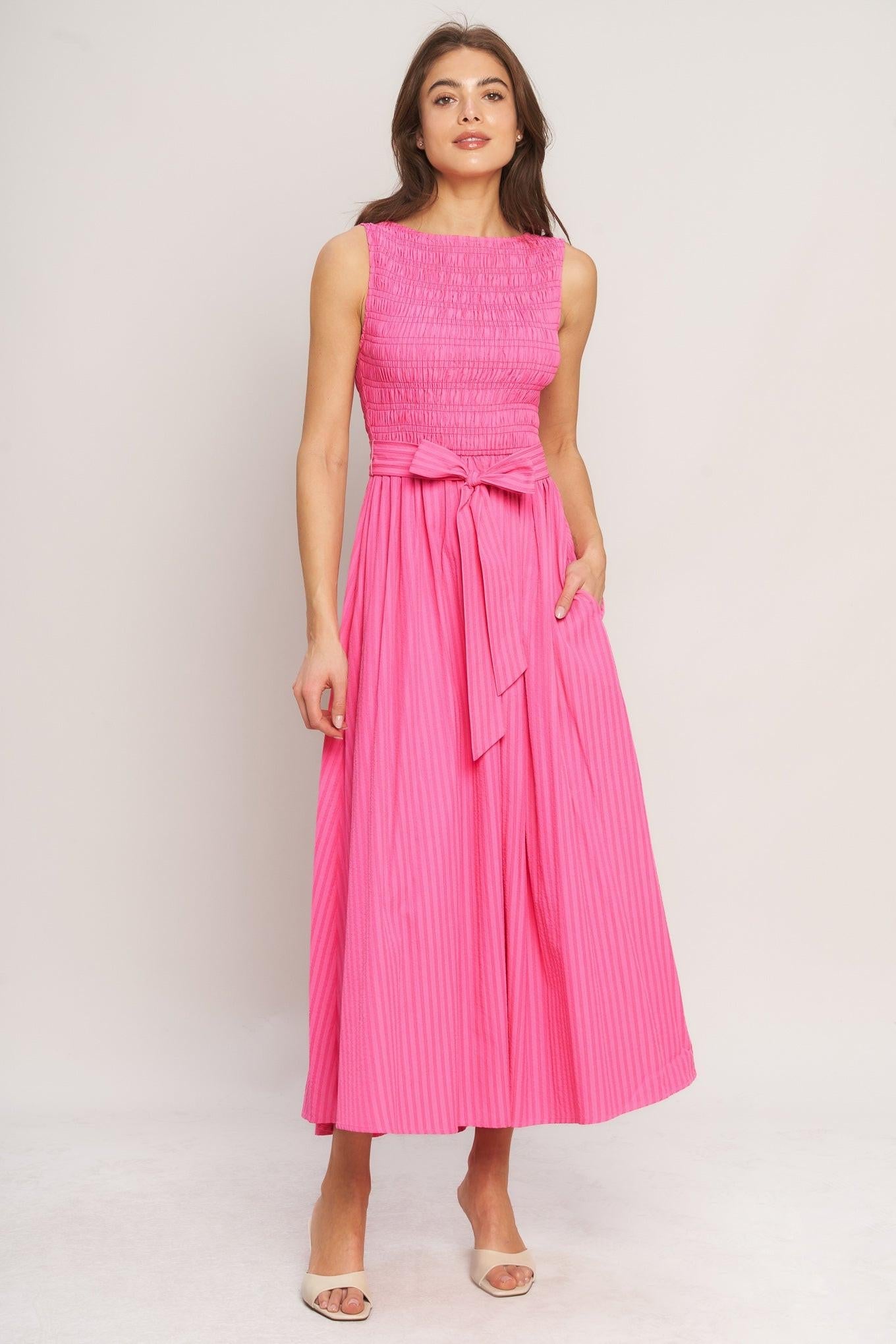 Pink Radiance Midi Dress