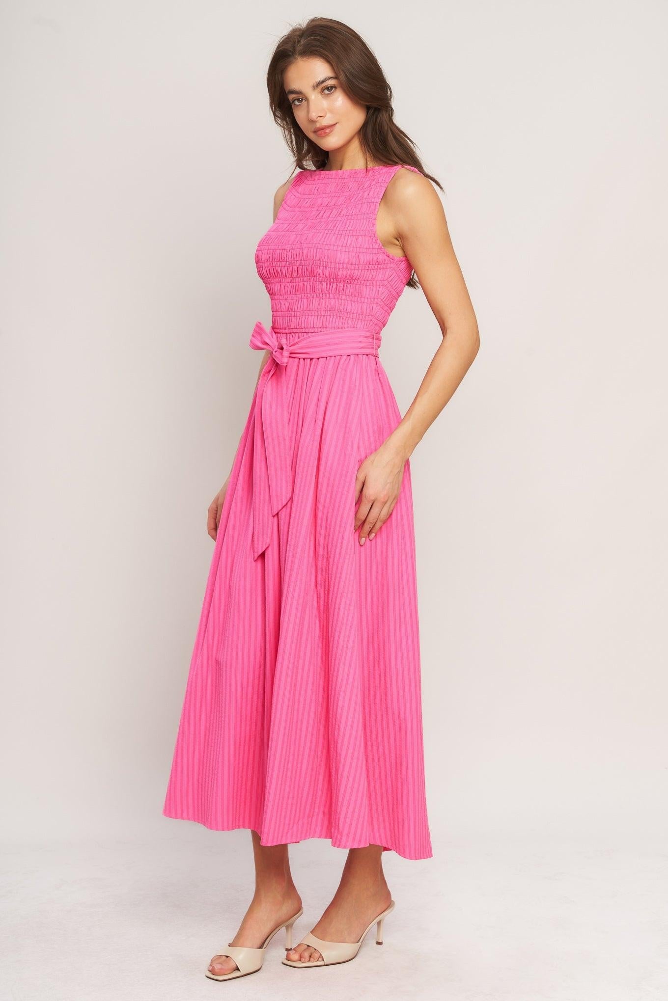 Pink Radiance Midi Dress