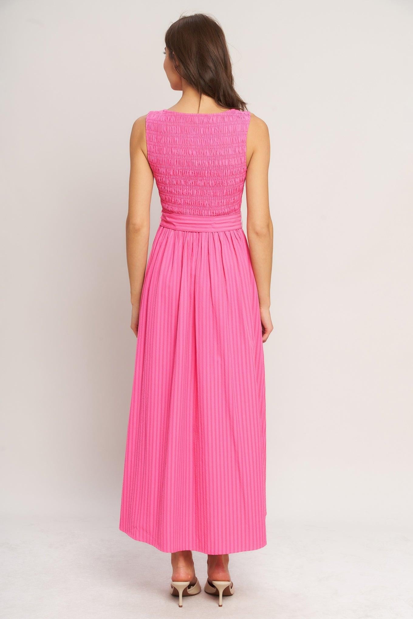 Pink Radiance Midi Dress