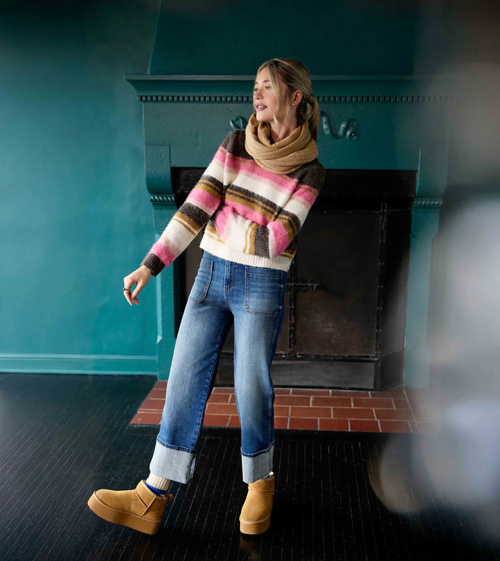 KUT FROM THE KLOTH | ELVIRA STRIPED PULLOVER SWEATER