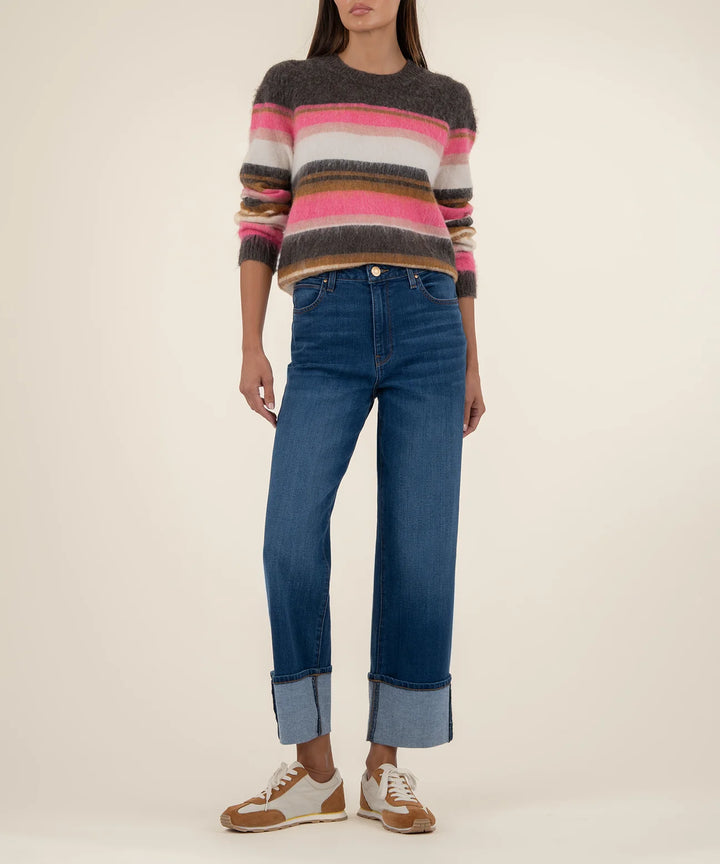 KUT FROM THE KLOTH | ELVIRA STRIPED PULLOVER SWEATER
