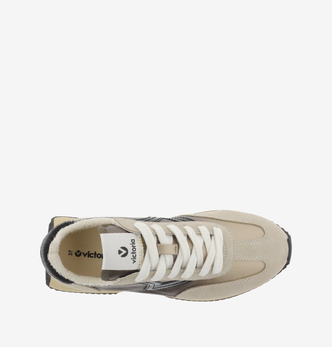 VICTORIA | Cosmos Metal Beige Sneaker