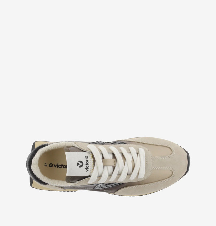 VICTORIA | Cosmos Metal Beige Sneaker