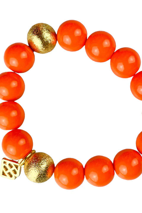 Orange Beaded Bracelet