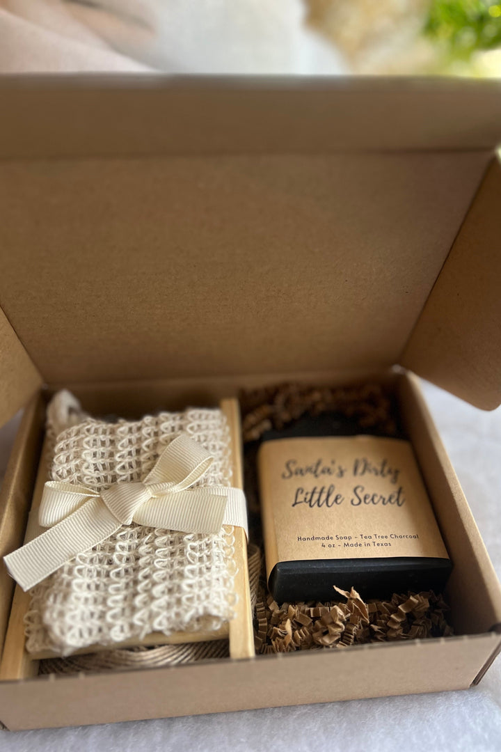 Santa's Dirty Little Secret Soap Gift Box - Tea Tree Charcoal