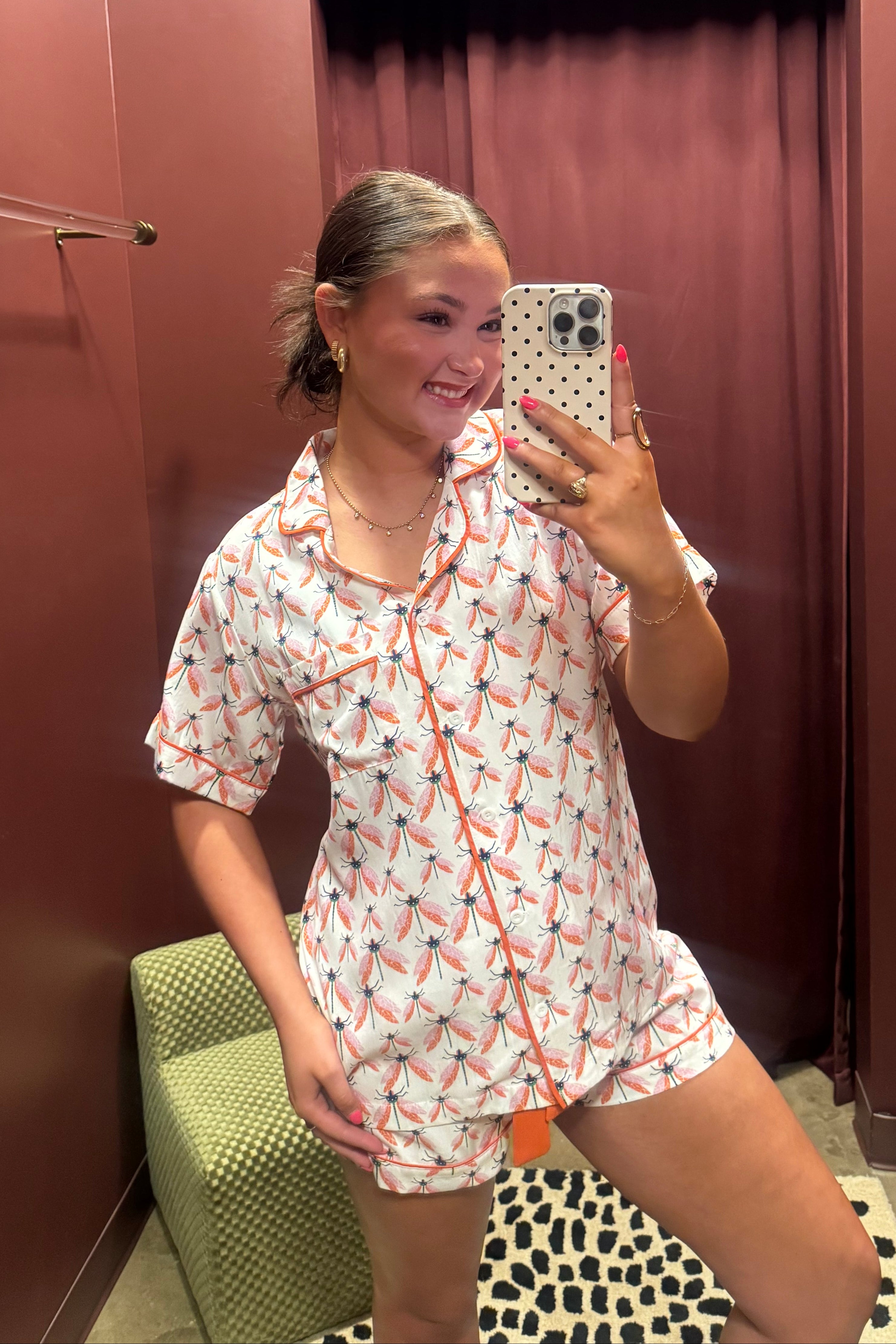 Dragonfly Pajama Shorts Set