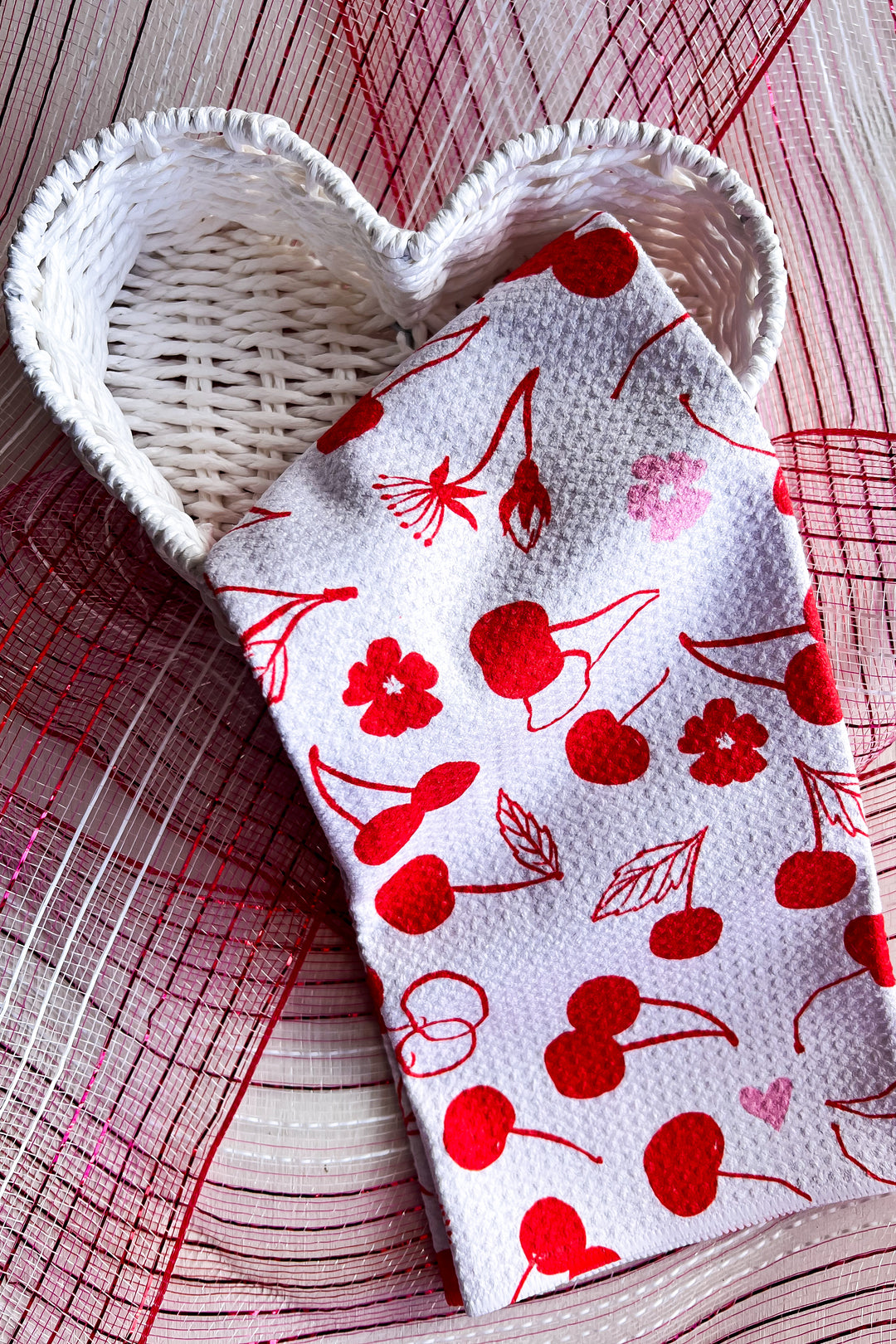 GEOMETRY | Cute Cherry Tea Towel