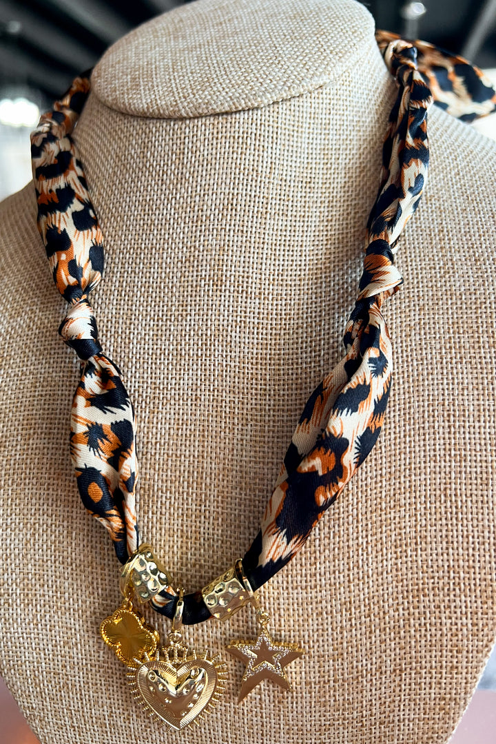 GEMELLI | Sherry Multi Charm Scarf Necklace
