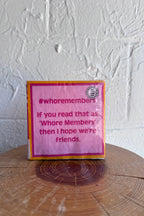 #Whoremembers Double-Sided Cocktail Napkins
