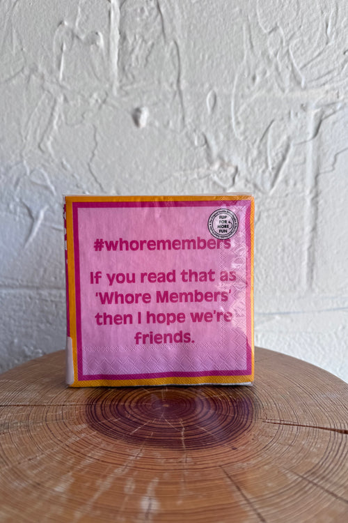 #Whoremembers Double-Sided Cocktail Napkins