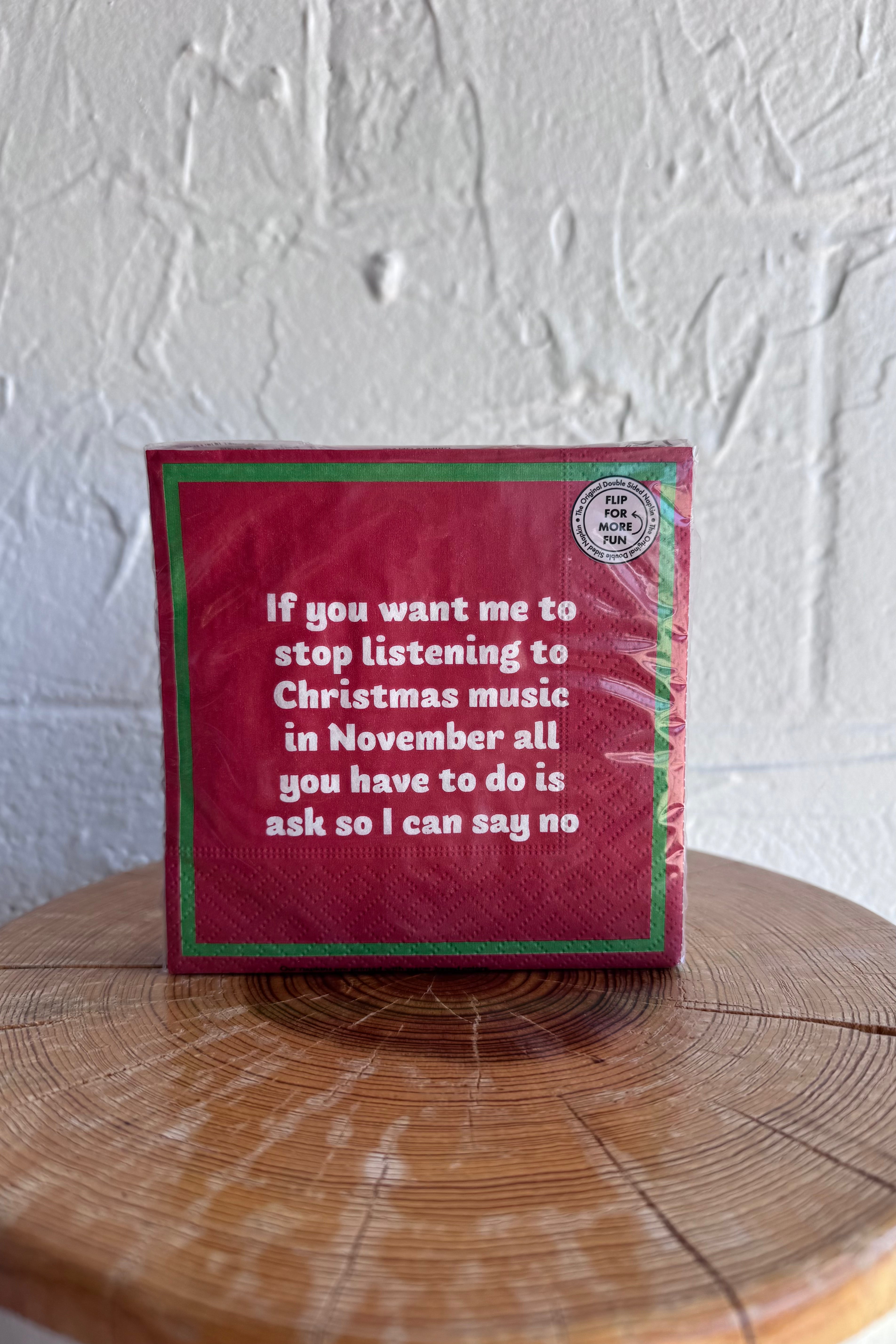 So I Can Say No Double-Sided Holiday Napkins