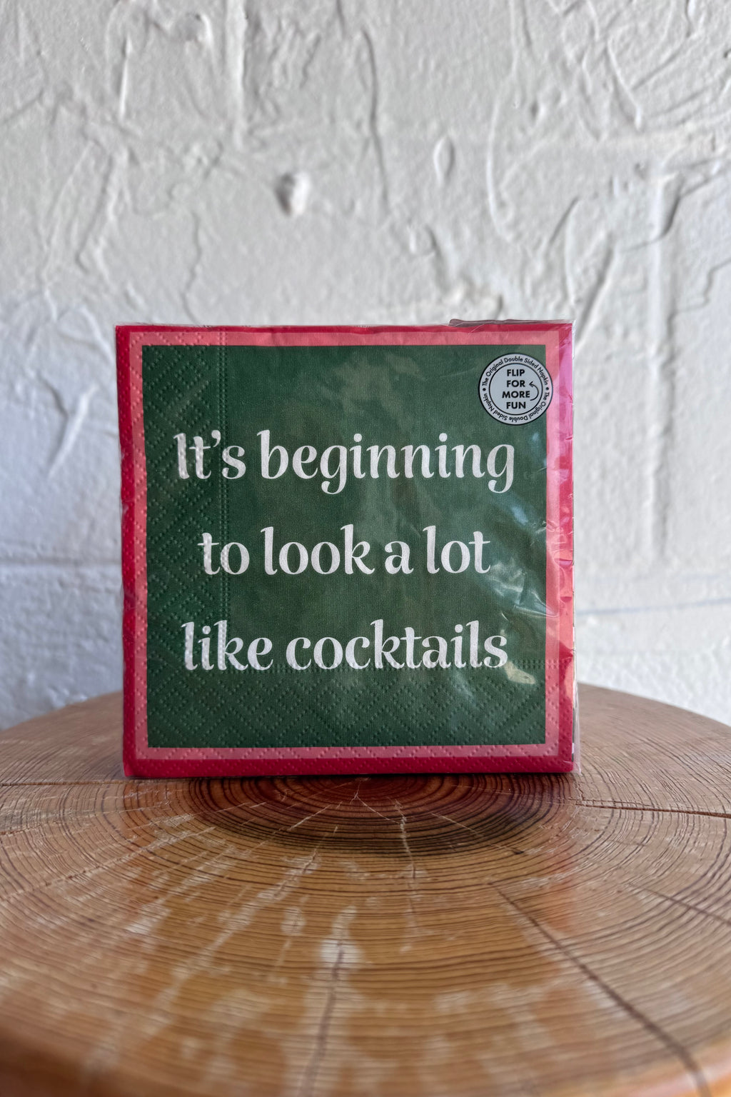 Beginning to Look a Lot Like Cocktails Double-Sided Holiday Napkins