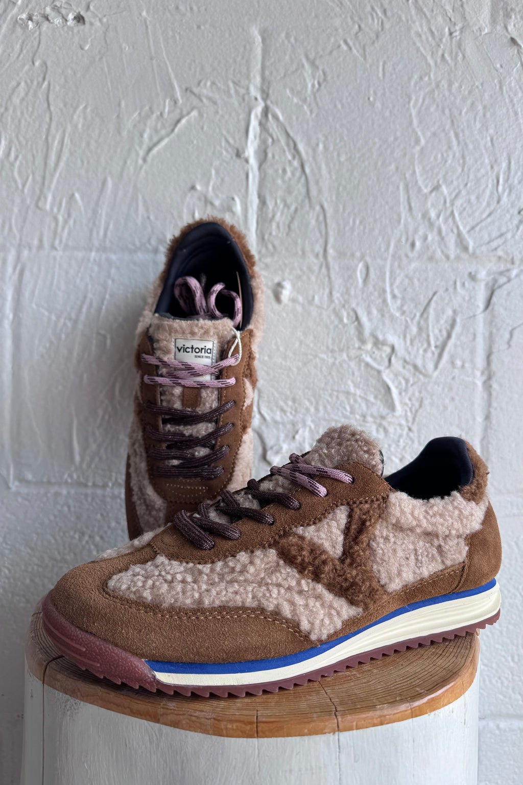 Saturno Faux Shearling & Suede Sneaker