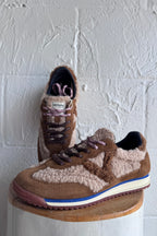 Saturno Faux Shearling & Suede Sneaker