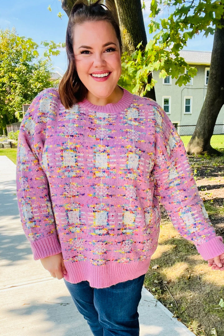 Blushing Pink Popcorn Sweater